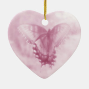 Baby's eerste kerstroze Swallowtail Butterfly Keramisch Ornament
