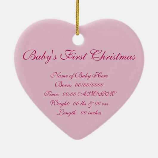 Baby's eerste kerstroze Swallowtail Butterfly Keramisch Ornament (Achterkant)