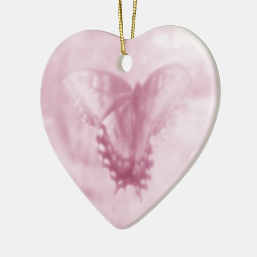 Baby's eerste kerstroze Swallowtail Butterfly Keramisch Ornament (Links)