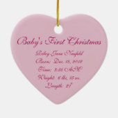 Baby's eerste kerstroze Swallowtail Butterfly Keramisch Ornament (Achterkant)