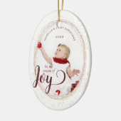 Baby's Eerste Kerstseizoen van Joy Custom Photo Keramisch Ornament