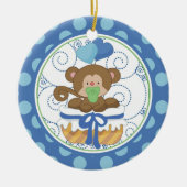 Baby's eerste kerstsieraap keramisch ornament (Voorkant)