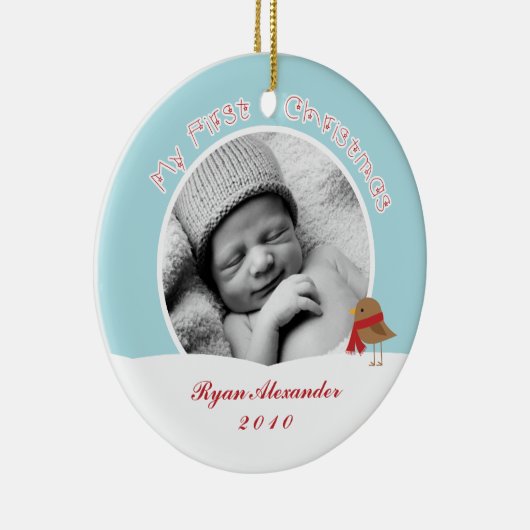 Baby's eerste kerstsieraden keramisch ornament (Rechts)