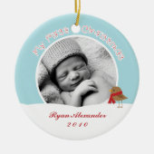 Baby's eerste kerstsieraden keramisch ornament (Voorkant)