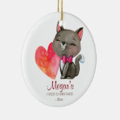 Baby's eerste kerstsierkeuken met waterverf keramisch ornament (Rechts)