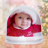 Baby's eerste kerstsneeuwbol met foto sneeuwbol