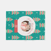 Baby's eerste kerstsneeuwbol Snowflakes-boom Fleece Deken (Voorkant (Horizontaal))