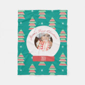 Baby's eerste kerstsneeuwbol Snowflakes-boom Fleece Deken (Voorkant)