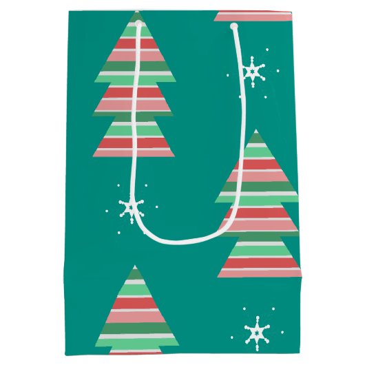 Baby's eerste kerstsneeuwbol Snowflakes-boom Medium Cadeauzakje (Achterkant)