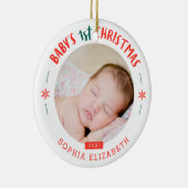 Baby's eerste kersttasje keramisch ornament (Rechts)