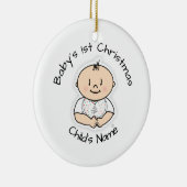Baby's eerste kersttjoch-versiering -  keramisch ornament (Rechts)