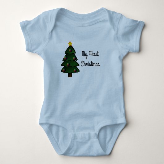 Baby's eerste kersttrui romper (Voorkant)