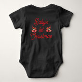 Baby's eerste kerstvakantie boerderij scène romper (Achterkant)