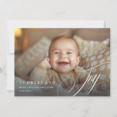 Baby's eerste kerstvakantie in Baby Feestdagenkaart (Voorkant)