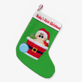 Baby's eerste kerstvakantie kous kleine kerstsok (Voorkant (Hangend))
