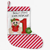 Baby's eerste kerstvakantie kous kleine kerstsok (Voorkant)