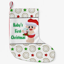 Baby's eerste kerstvakantie kous