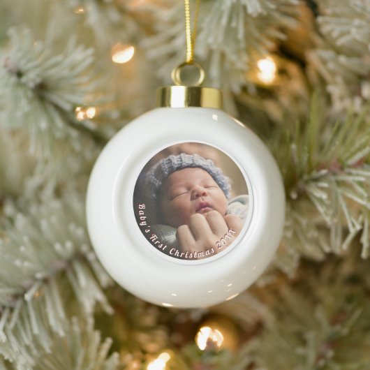 Baby's eerste kerstvakantie Ornament foto cadeau (Boom)
