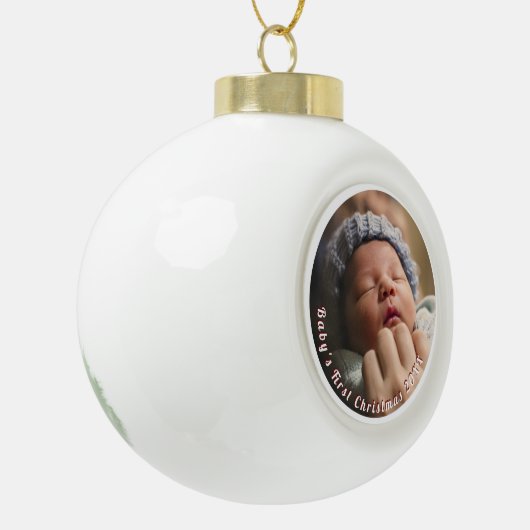 Baby's eerste kerstvakantie Ornament foto cadeau (Links)