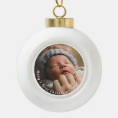 Baby's eerste kerstvakantie Ornament foto cadeau (Voorkant)