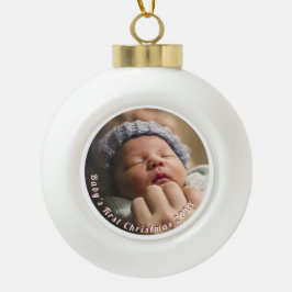 Baby's eerste kerstvakantie Ornament foto cadeau