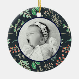 Baby's Eerste Kerstvakantie Patroon Ornament