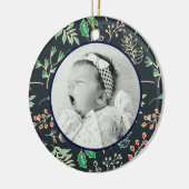 Baby's Eerste Kerstvakantie Patroon Ornament (Links)