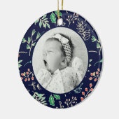 Baby's Eerste Kerstvakantie Patroon Ornament (Links)