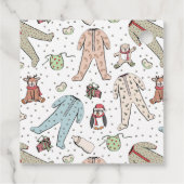 Baby's Eerste Kerstvakantie Seizoen Gift Labels (Achterkant)