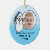 Baby's eerste kerstvakantie Snowman Ornament (Rechts)