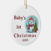 Baby's eerste kerstvakantie Snowman Ornament (Rechts)