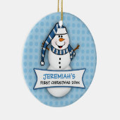 Baby's eerste kerstvakantie Snowman Ornament (Rechts)