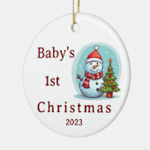 Baby's eerste kerstvakantie Snowman Ornament (Links)