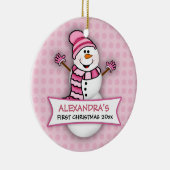 Baby's eerste kerstvakantie Snowman Ornament (Rechts)