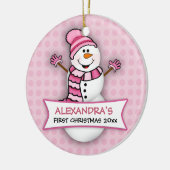 Baby's eerste kerstvakantie Snowman Ornament (Links)
