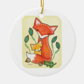 Baby's eerste kerstversiering - aangepast Baby cad Keramisch Ornament (Voorkant)
