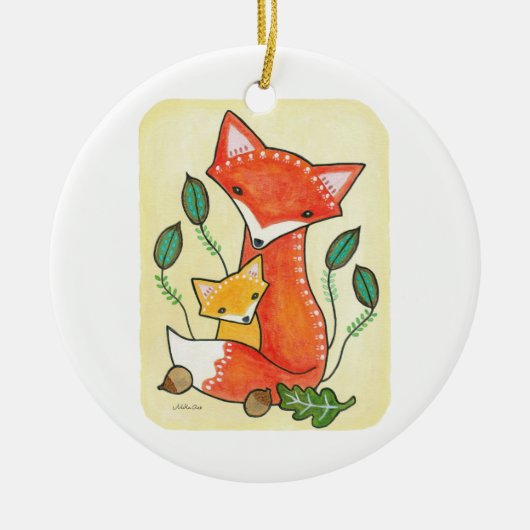 Baby's eerste kerstversiering - aangepast Baby cad Keramisch Ornament (Voorkant)