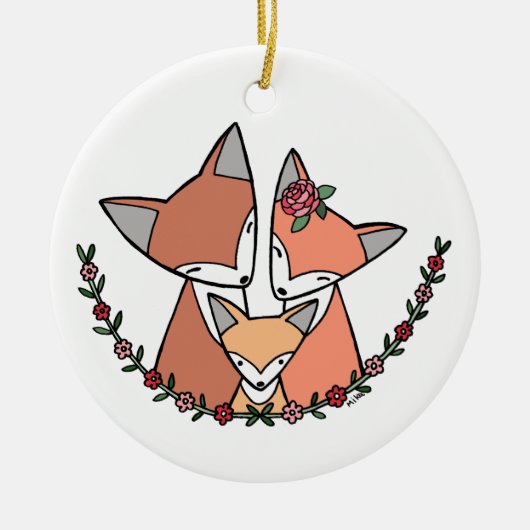 Baby's eerste kerstversiering - aangepast Baby cad Keramisch Ornament (Voorkant)