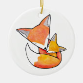 Baby's eerste kerstversiering - aangepast Baby cad Keramisch Ornament (Voorkant)