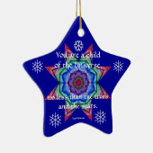 Baby's eerste kerstversiering.Desiderata.Quote.4 Keramisch Ornament (Rechts)