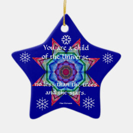 Baby's eerste kerstversiering.Desiderata.Quote.4 Keramisch Ornament