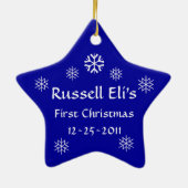 Baby's eerste kerstversiering.Desiderata.Quote.4 Keramisch Ornament (Achterkant)