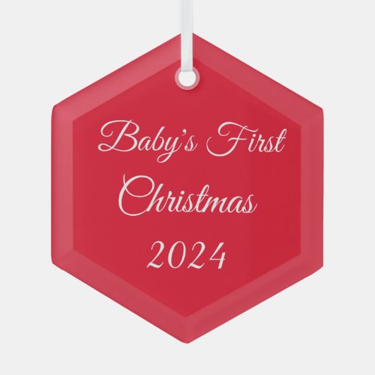 Baby's eerste kerstversiering glas ornament (Voorkant)