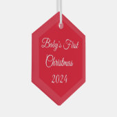 Baby's eerste kerstversiering glas ornament (Voorkant Rechts)