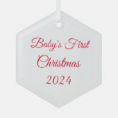 Baby's eerste kerstversiering glas ornament (Voorkant)