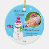 Baby's eerste kerstversiering keramisch ornament (Voorkant)