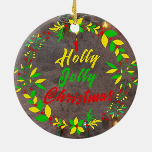 Baby's eerste kerstversiering keramisch ornament (Achterkant)