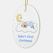 Baby's eerste kerstversiering keramisch ornament (Links)