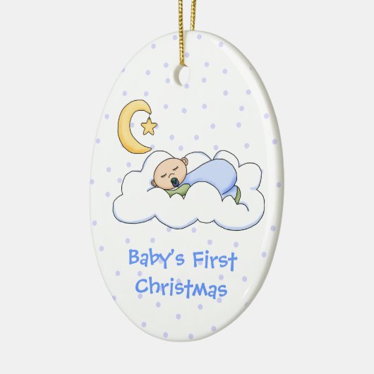 Baby's eerste kerstversiering keramisch ornament (Links)