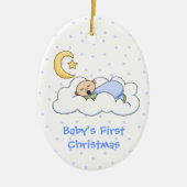 Baby's eerste kerstversiering keramisch ornament (Voorkant)